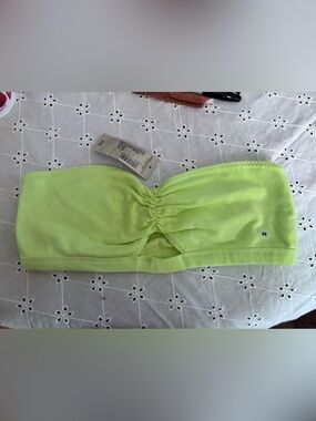 American Eagle Outfitters Lime Green Strapless Bandeau Y2K